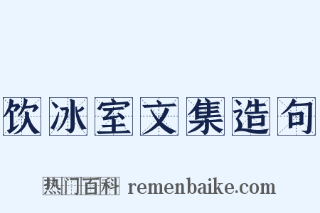 饮冰室文集造句是什么意思的图片